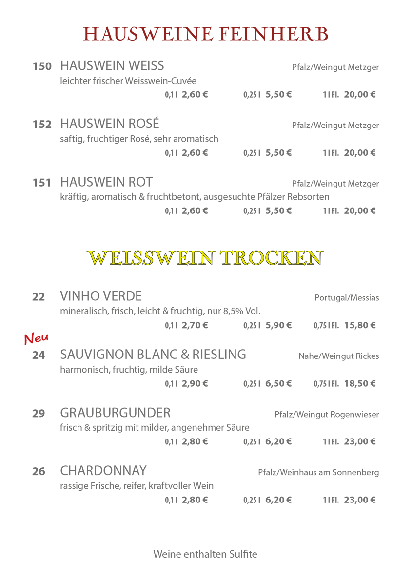 Pfaelzer Weintreff Getraenkekarte 13